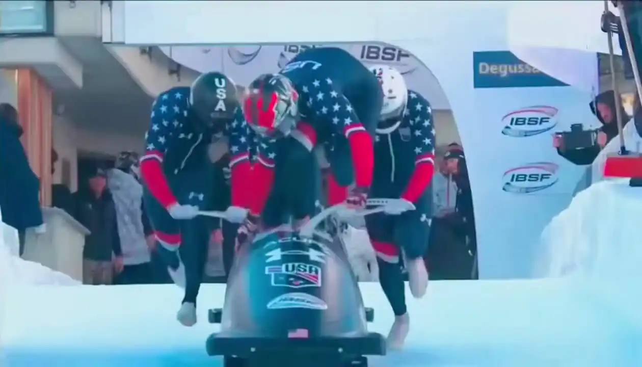 Winter Olympics - Team USA bobsled fail | Download HD video clip on Vlipsy