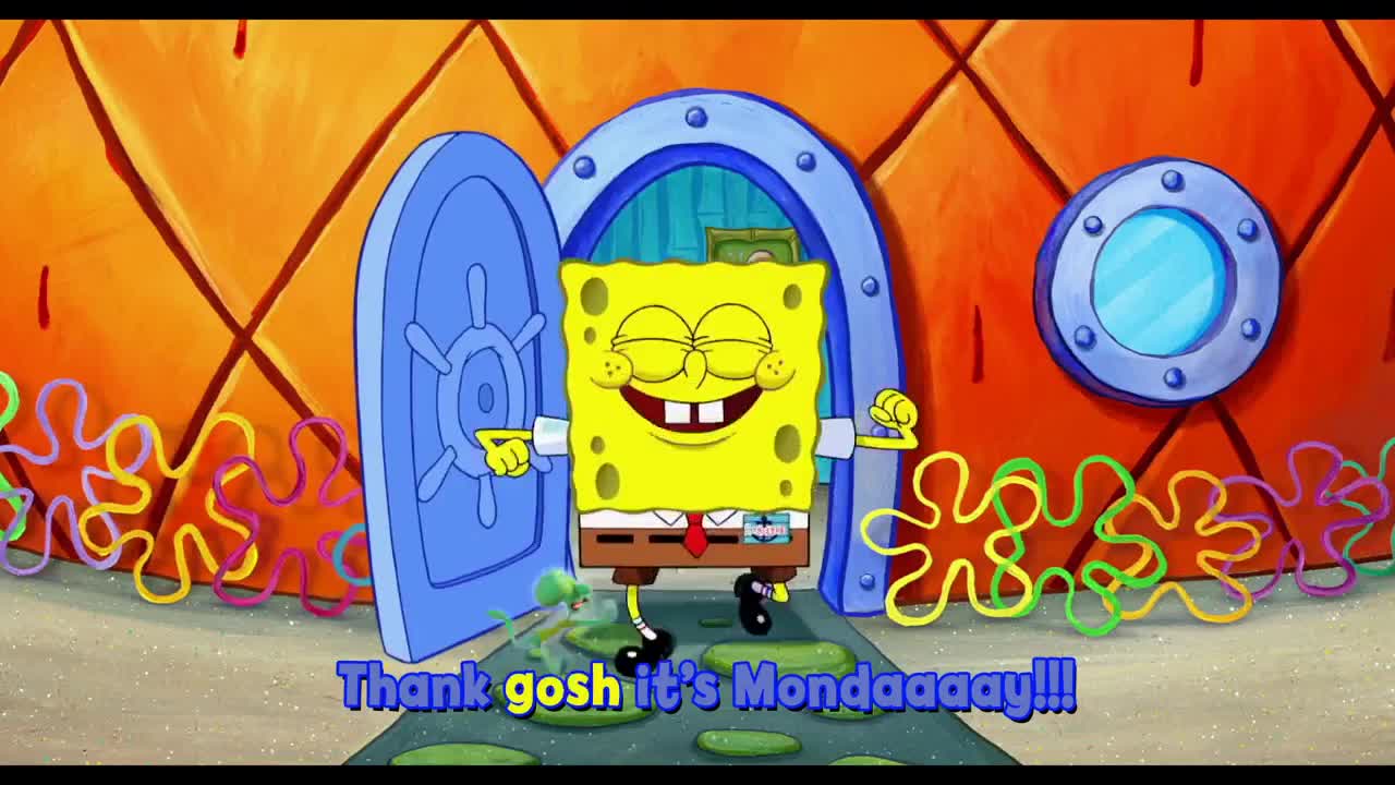 SpongeBob SquarePants - Thank Gosh It's Monday | Download HD video clip ...