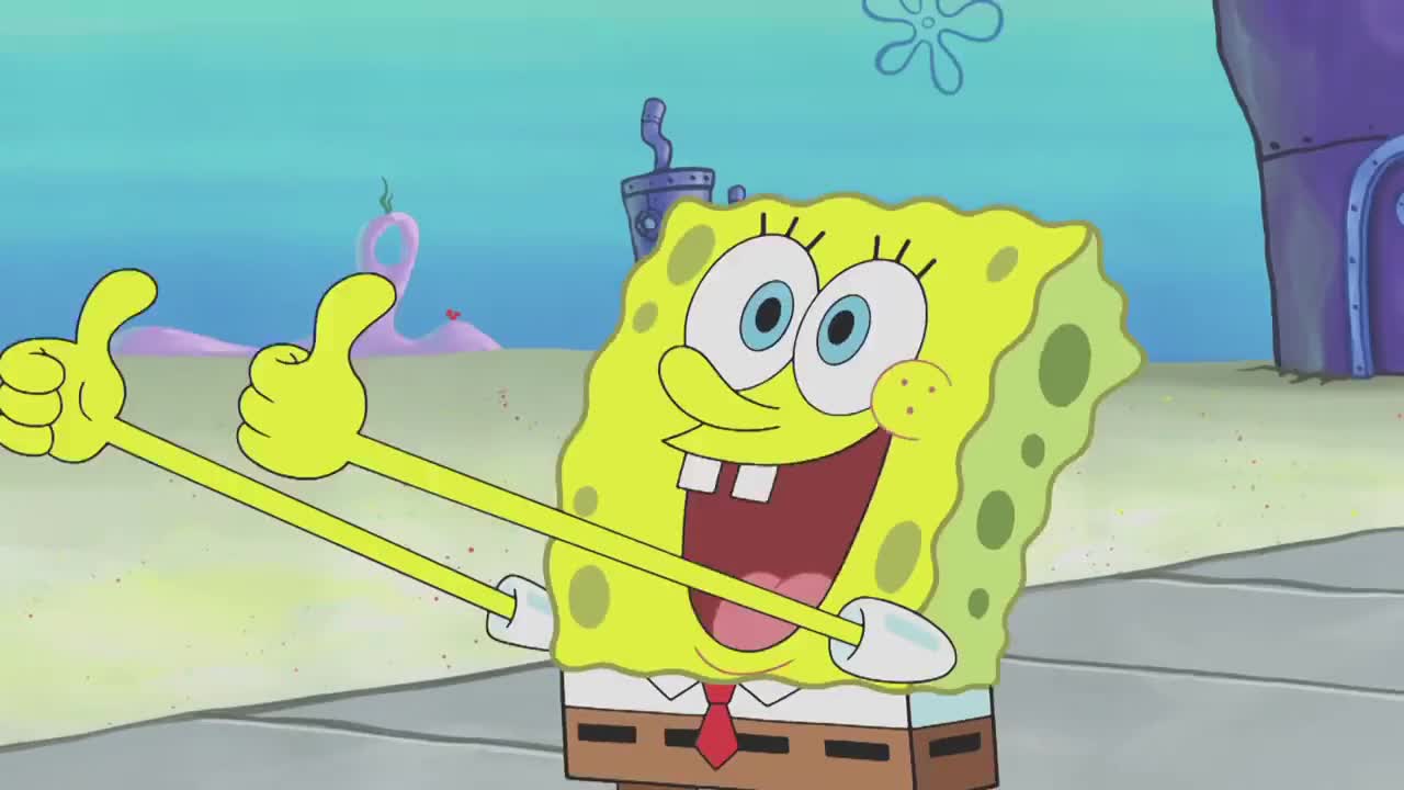 Spongebob Squarepants - Thumbs up! | Download HD video clip on | Vlipsy
