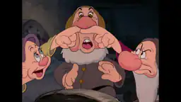 Snow White and the Seven Dwarfs: Sneezy rearing back to sneeze