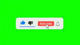 Green Screen: Like subscribe and bell animation